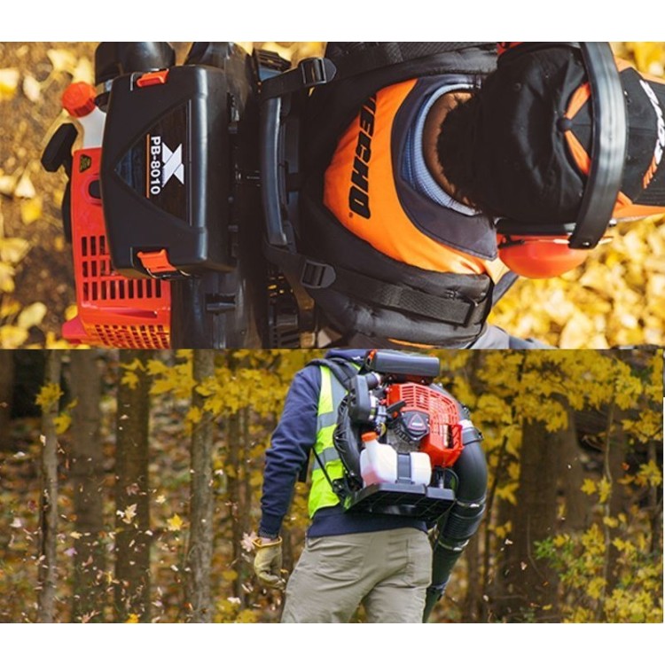 Echo PB 8010 -- Soplador de mochila con un motor extremadamente potente.