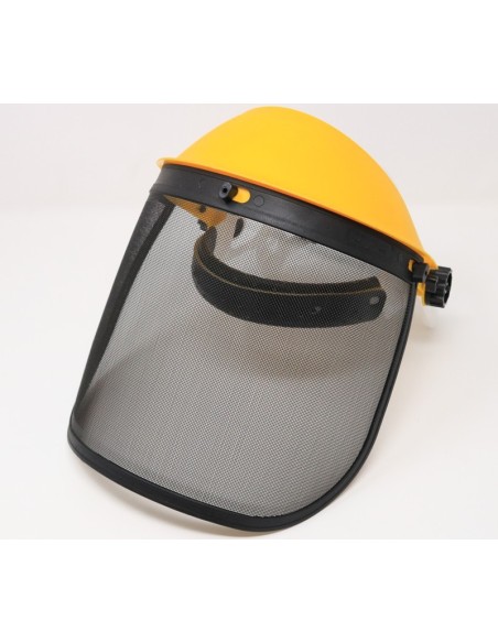 Protector de cara con rejilla metálica.