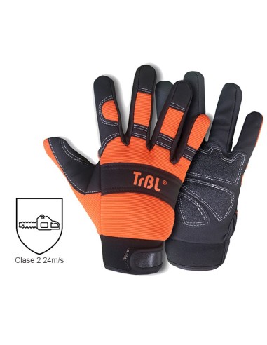 Guantes de protección anticortes de motosierra Clase 2 (24 m/s)