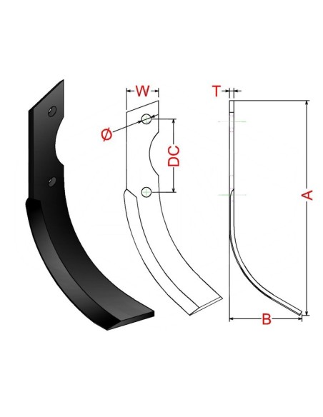 Juego de 24 Azadas adaptable F506, F510, F560