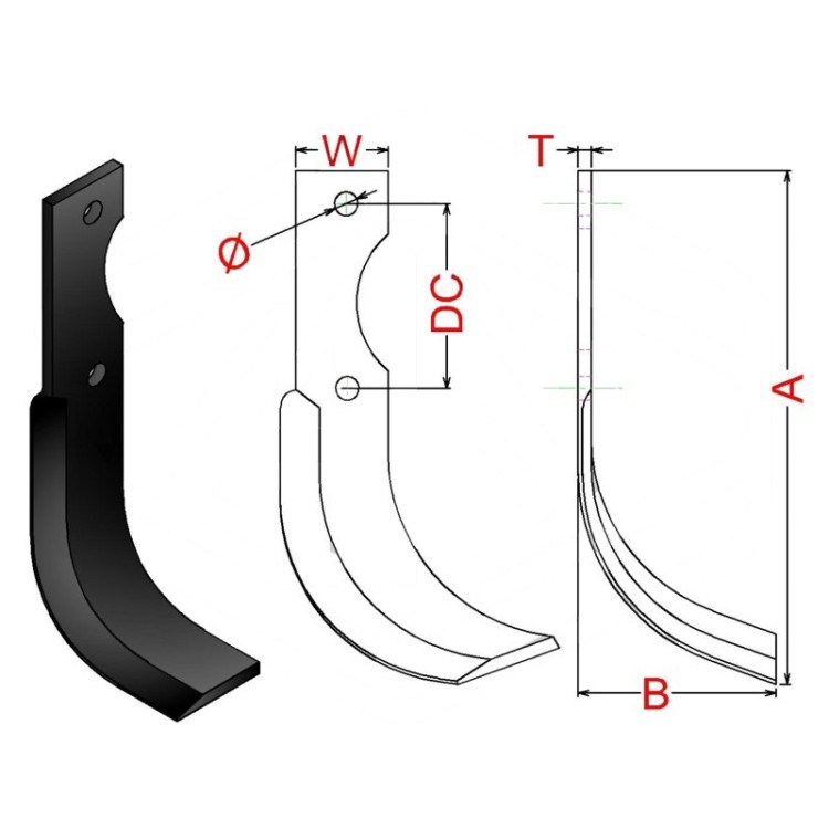 Juego de 24 Azadas adaptable F501/FJ500
