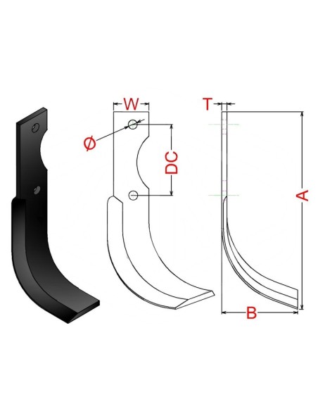 Juego de 24 Azadas adaptable F501/FJ500