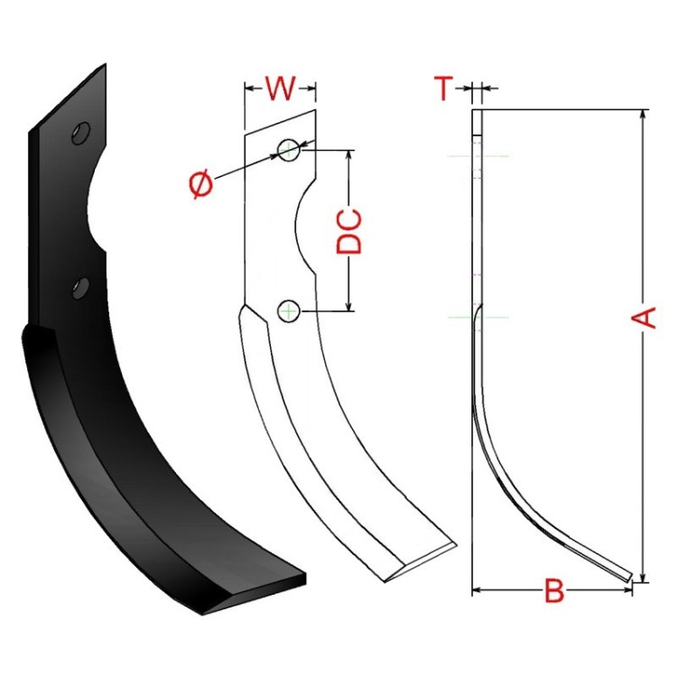 Juego de cuchillas motoazada Honda F506-F510-F560
