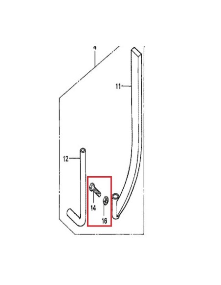 Repuesto tornillo sujeción espuela motoazadas Honda