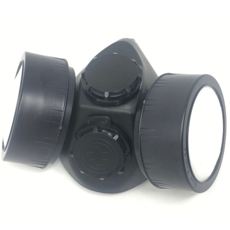 Mascarilla con cartuchos y prefiltros cambiables