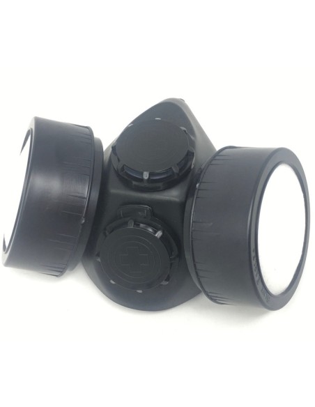 Mascarilla con cartuchos y prefiltros cambiables