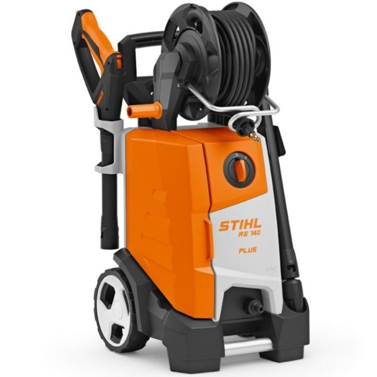 Stihl RE 140 Plus → Hidrolimpiadora compacta.