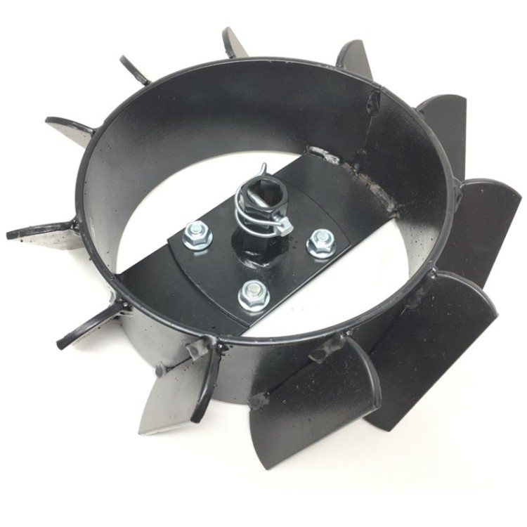 Ruedas metálicas para motoazada Eje fijo Hexagonal 23mm.