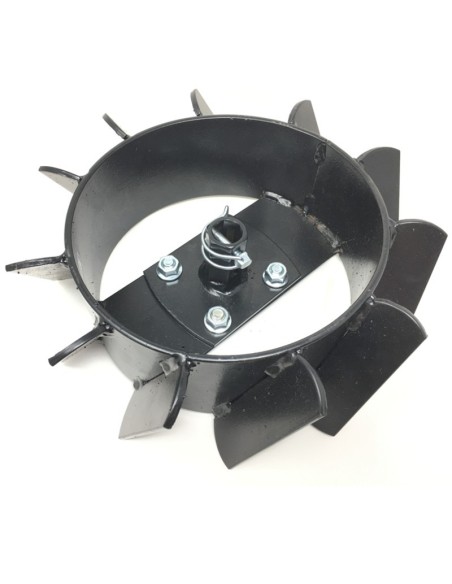 Ruedas metálicas para motoazada Eje fijo Hexagonal 23mm.