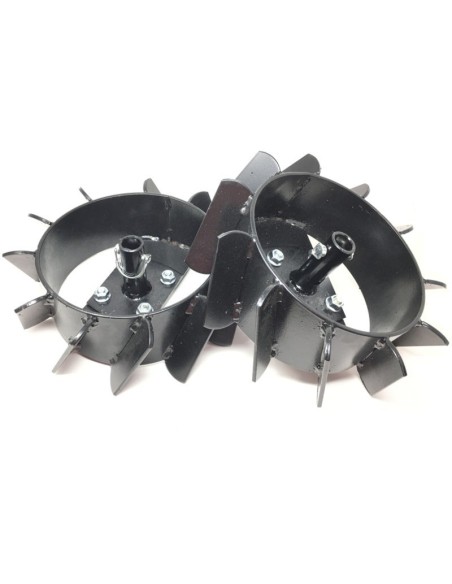 Ruedas metálicas para motoazadas Eje redondo de 25 mm