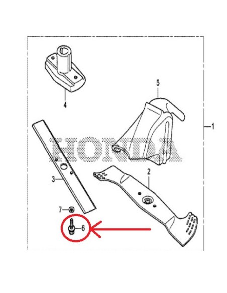 Tornillo cuchillas Cortacésped Honda 12 x 35mm