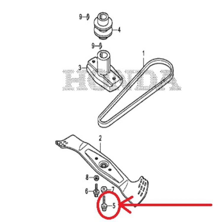 Tornillo cuchillas cortacésped Honda 10x30mm