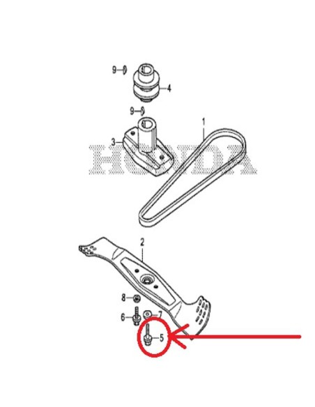 Tornillo cuchillas cortacésped Honda 10x30mm