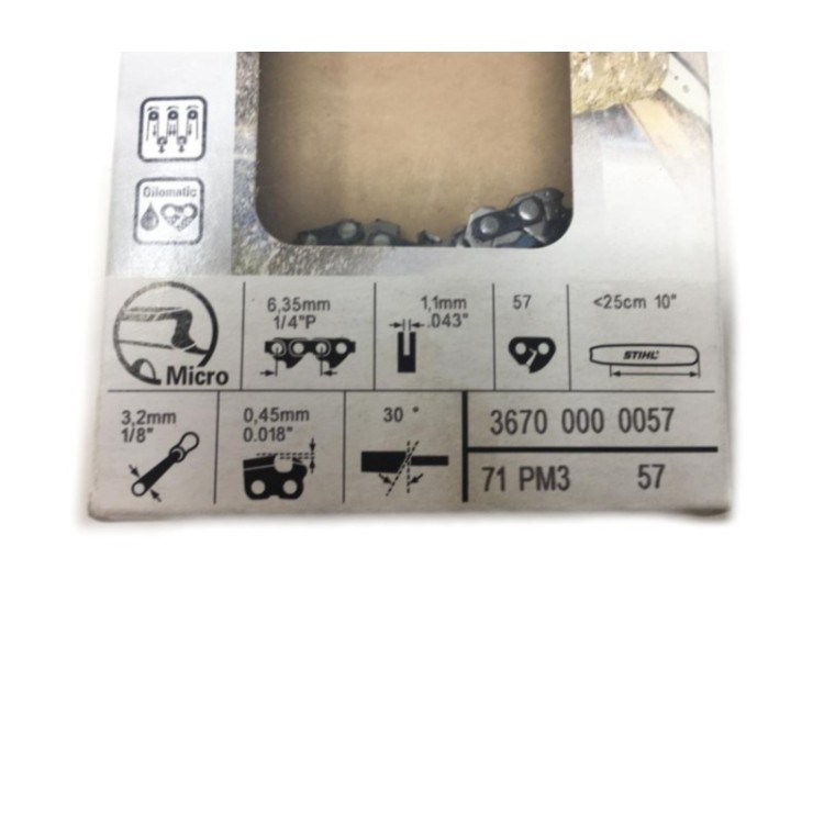 Cadena Motosierra Stihl 57 Esl. - 1/4"P - 0,018"