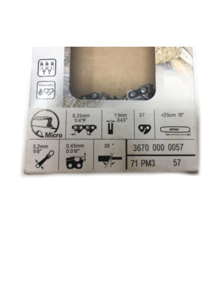 Cadena Motosierra Stihl 57 Esl. - 1/4"P - 0,018"