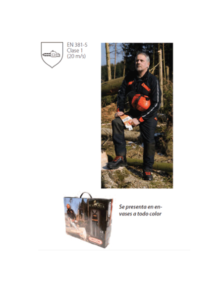 Pantalon de seguridad para motosierras
