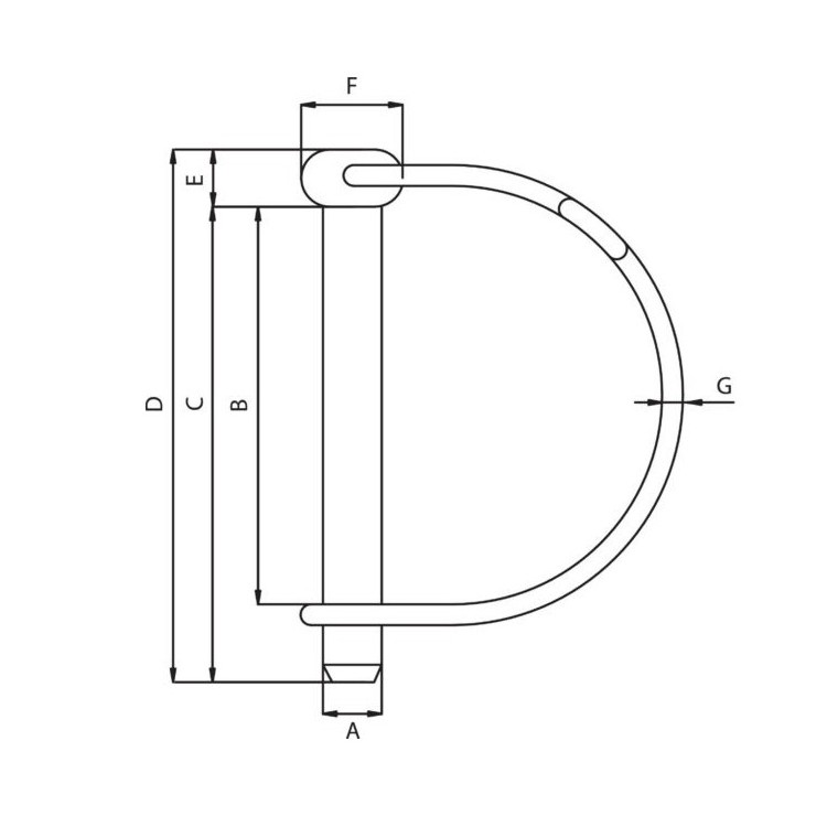 Pasador Abatible 8x45 mm.