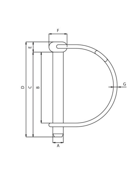 Pasador Abatible 8x45 mm.